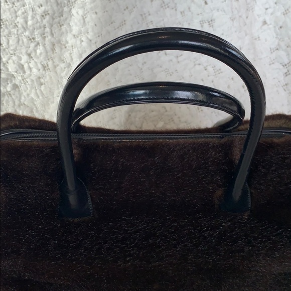 BCBGMaxAzria Brown & Black Faux Fur Purse - Picture 9 of 16